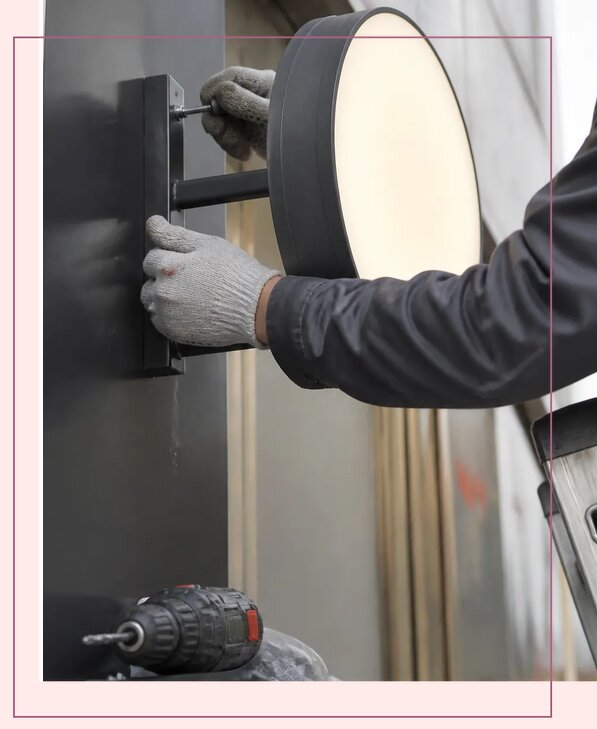 Изготовление круглого светового короба на заказ в Воронеже